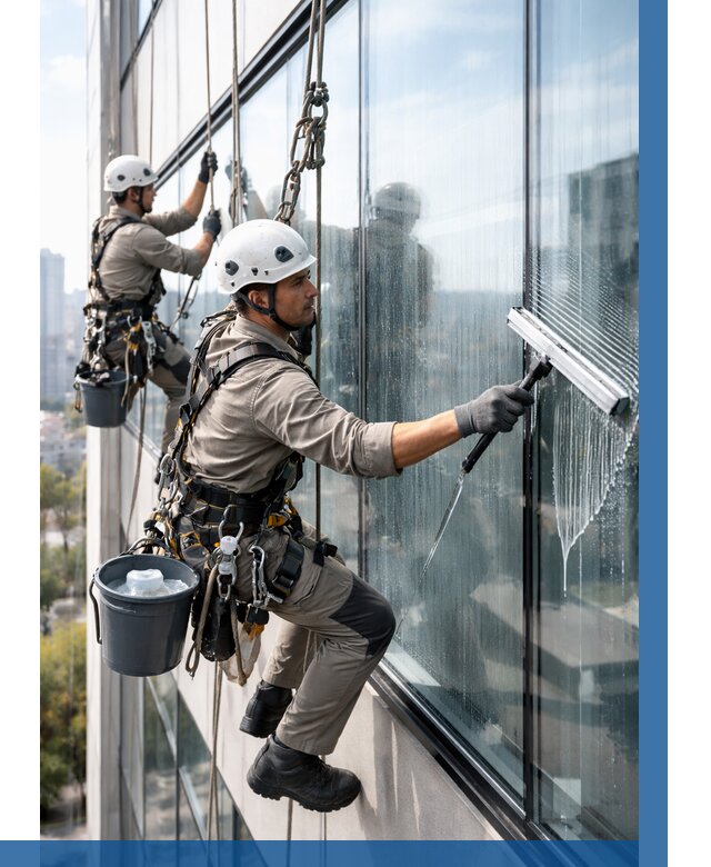 Мойка окон альпинистами в Павловском Посаде от 4573 р. | ВЫСОТНИК-Пвл