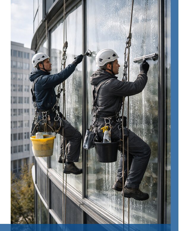 Мойка панорамных окон в Павловском Посаде от 356 р. заказать у ВЫСОТНИК-Пвл