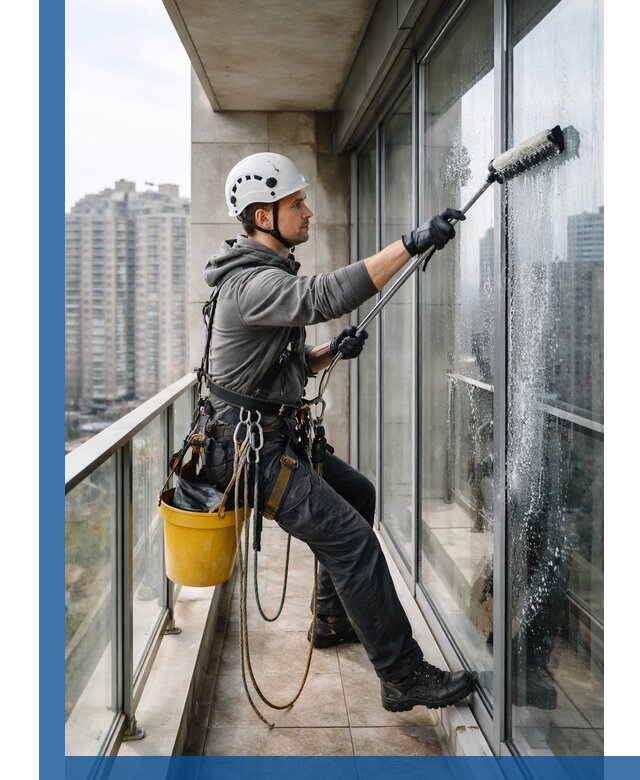 Профессиональная мойка балконного остекления в Павловском Посаде