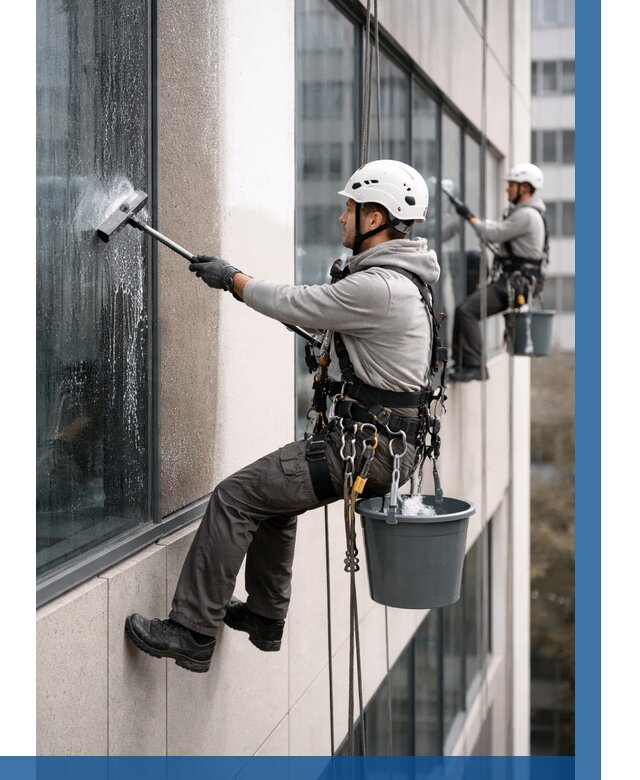 Мойка фасадов зданий в Павловском Посаде под ключ от 356 р. | ВЫСОТНИК-Пвл