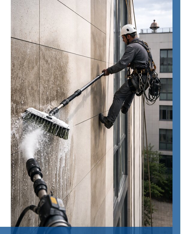 Мойка фасада из керамогранита в Павловском Посаде от 305 р. | ВЫСОТНИК-Пвл