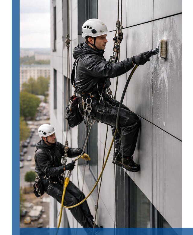 Профессиональная мойка фасада из композита в Павловском Посаде