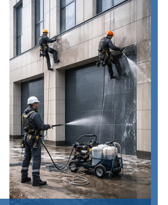 Послестроительная мойка фасада в Павловском Посаде от 305 р. | ВЫСОТНИК-Пвл