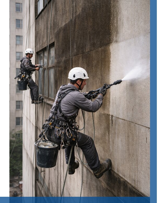 Очистка фасада от копоти в Павловском Посаде от 254 р. | ВЫСОТНИК-Пвл