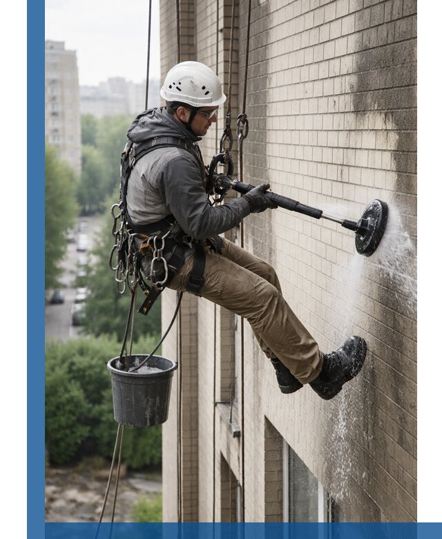 Очистка фасада от копоти в Павловском Посаде профессионально и безопасно