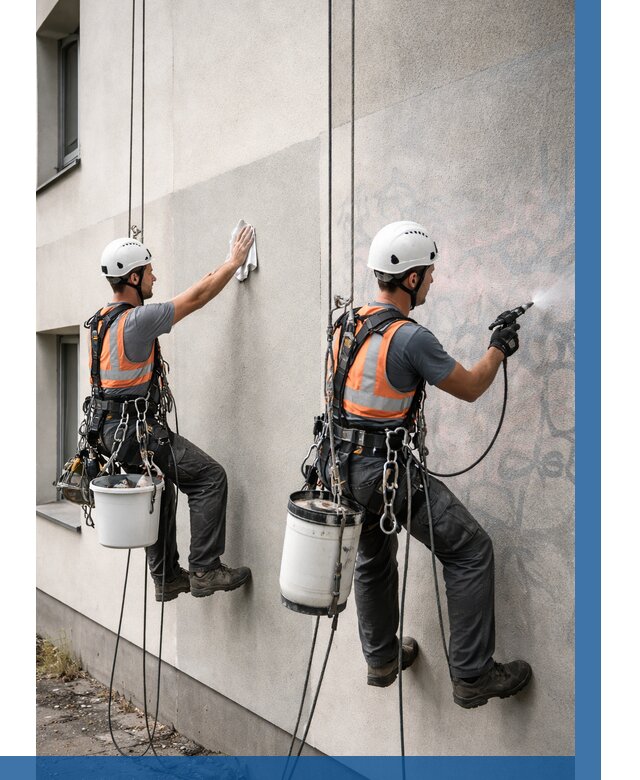 Антиграффити покрытие фасада в Павловском Посаде от 610 р. | ВЫСОТНИК-Пвл