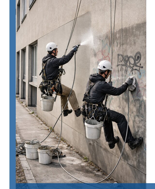 Антиграффити покрытие фасада с защитой от надписей в Павловском Посаде