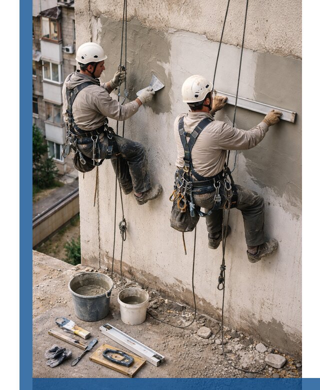 Комплексный ремонт штукатурного фасада с гарантией в Павловском Посаде