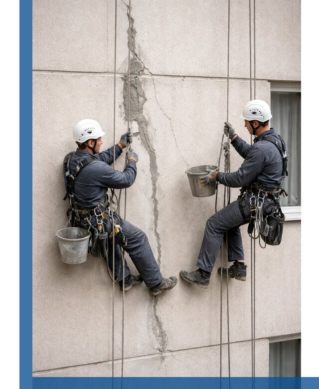 Заделка трещин на фасаде в Павловском Посаде с гарантийным ремонтом