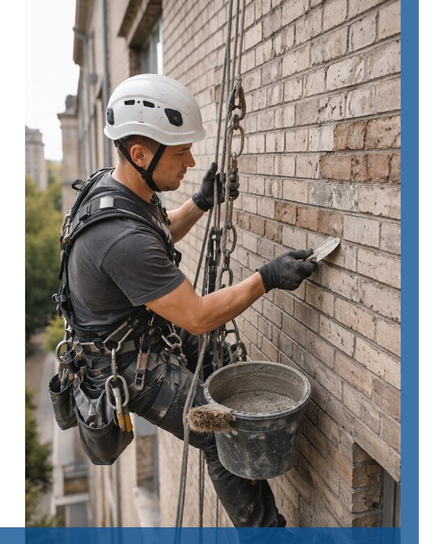 Ремонт кирпичной кладки фасада в Павловском Посаде от 1829 р. | ВЫСОТНИК-Пвл