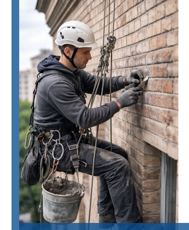 Качественный ремонт кирпичной кладки фасада в Павловском Посаде с гарантией