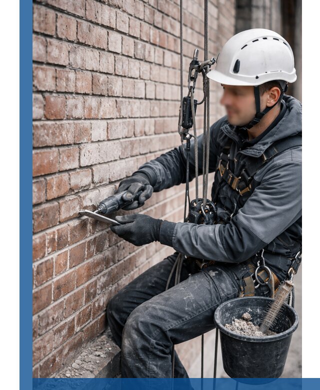 Расшивка кирпичных швов фасадов и стен, ремонт в Павловском Посаде