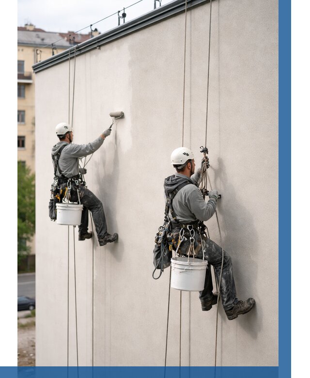 Покраска оштукатуренного фасада в Павловском Посаде от 325 р. | ВЫСОТНИК-Пвл