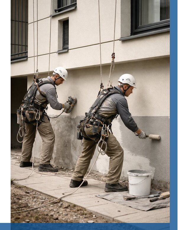 Окраска цоколя здания в Павловском Посаде от 457 р. под ключ | ВЫСОТНИК-Пвл