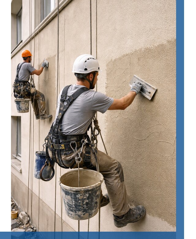 Декоративная штукатурка фасада в Павловском Посаде от 1219 р. | ВЫСОТНИК-Пвл