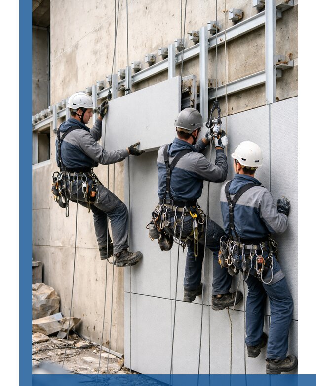 Монтаж вентилируемого фасада в Павловском Посаде под ключ с гарантией качества