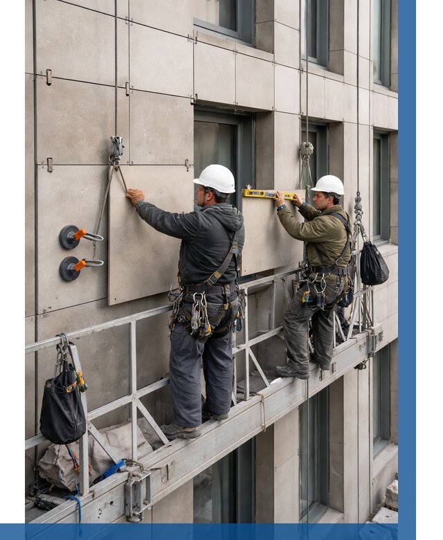 Монтаж керамогранита на фасад в Павловском Посаде от 2541 р. | ВЫСОТНИК-Пвл