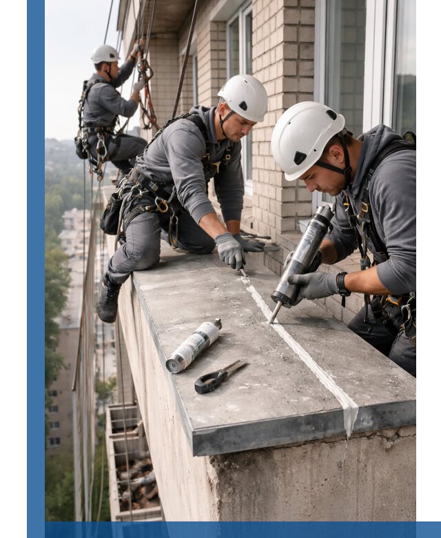 Герметизация балконного козырька в Павловском Посаде профессионально