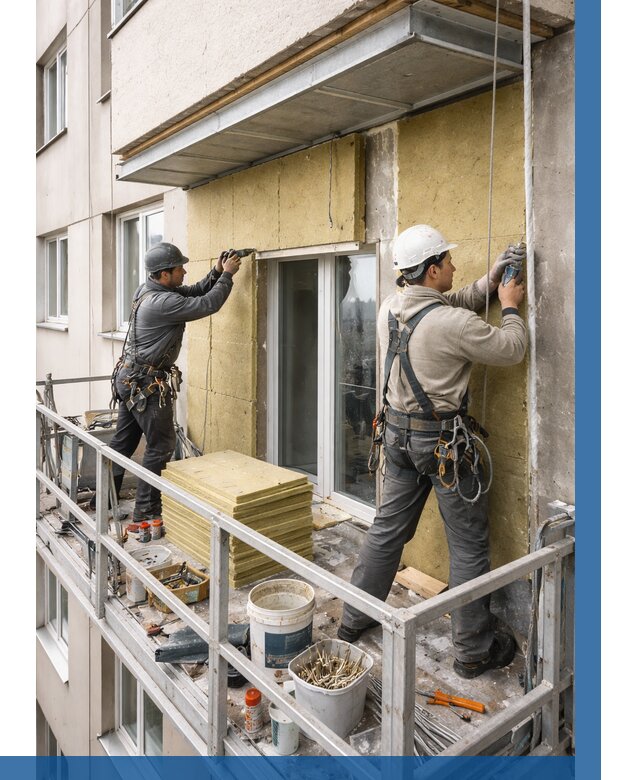 Утепление балкона снаружи в Павловском Посаде от 1626 р. под ключ ВЫСОТНИК-Пвл