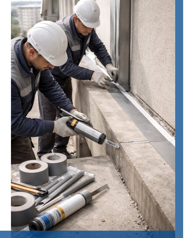 Герметизация примыкания балкона в Павловском Посаде от 4573 р. | ВЫСОТНИК-Пвл