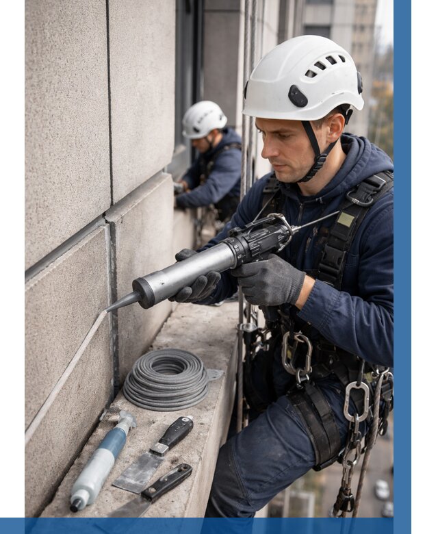 Герметизация деформационных швов фасада в Павловском Посаде от 711 | ВЫСОТНИК-Пвл