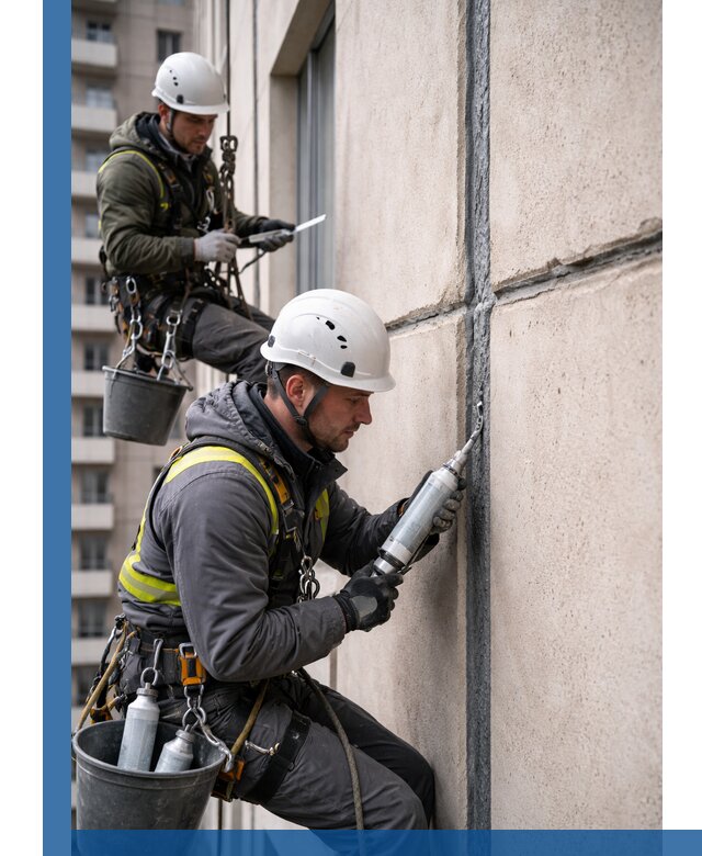 Герметизация деформационных швов фасада в Павловском Посаде качественно