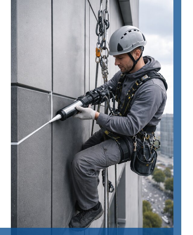 Герметизация стыков фасадных панелей в Павловском Посаде от 6605 р.| ВЫСОТНИК-Пвл