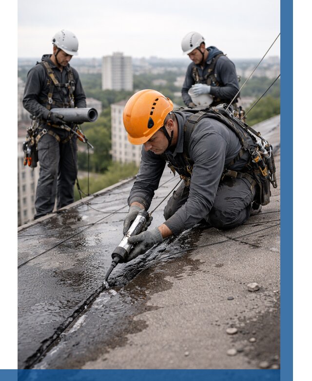 Устранение протечек кровли в Павловском Посаде от 12194 р. | ВЫСОТНИК-Пвл