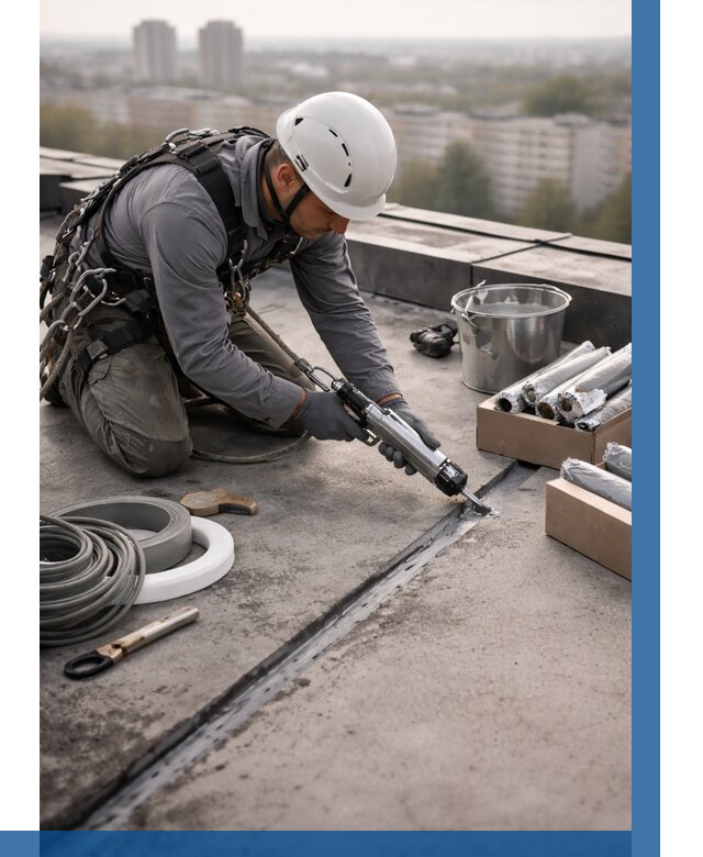 Герметизация швов кровли в Павловском Посаде от 457 р./м2 | ВЫСОТНИК-Пвл