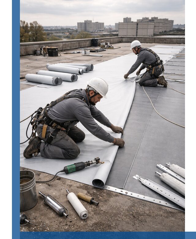 Монтаж мембранной кровли в Павловском Посаде для промышленных зданий