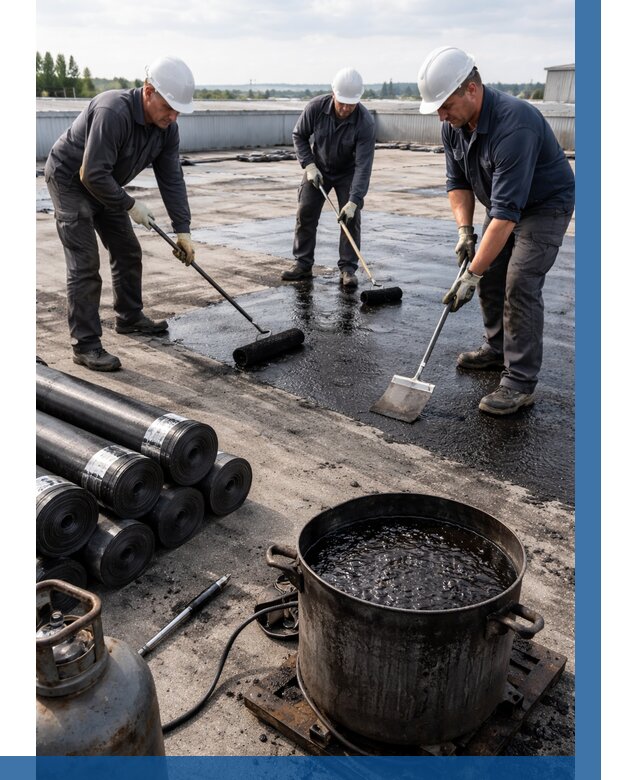 Гидроизоляция кровли мастикой в Павловском Посаде от 610 р. | ВЫСОТНИК-Пвл