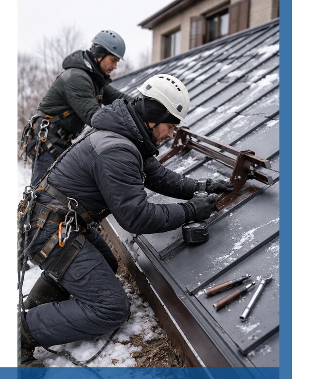 Монтаж снегозадержателей в Павловском Посаде от 457 р. | ВЫСОТНИК-Пвл