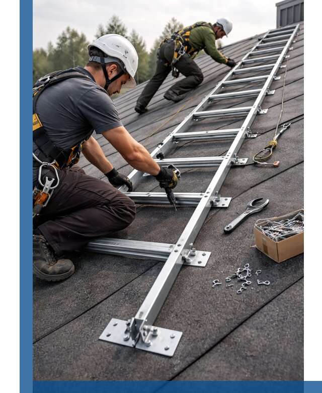 Профессиональный монтаж кровельной лестницы в Павловском Посаде под ключ