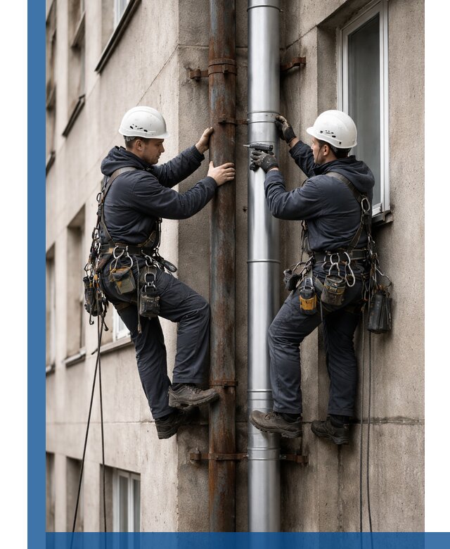 Замена водосточных труб в Павловском Посаде: монтаж и демонтаж под ключ