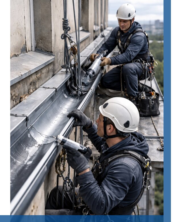 Ремонт водосточных желобов в Павловском Посаде от 6605 р. | ВЫСОТНИК-Пвл