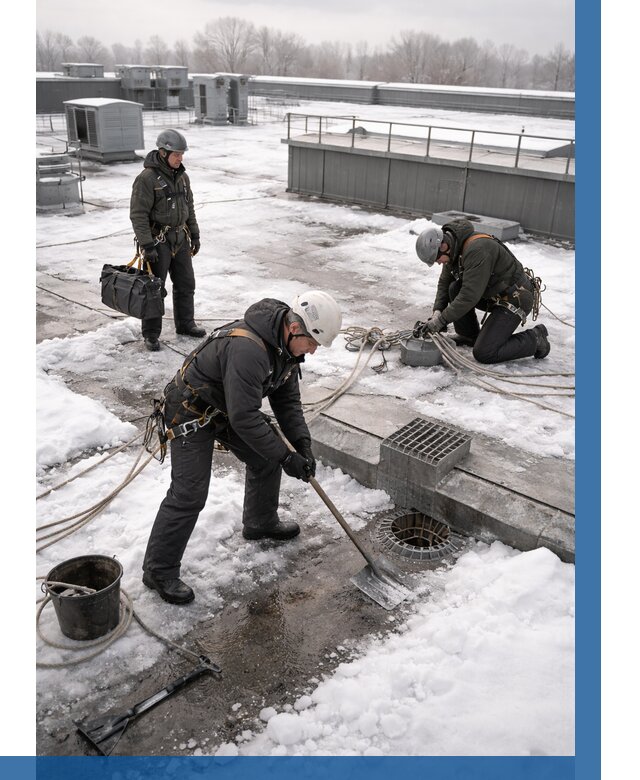 Абонентское обслуживание кровли зимой в Павловском Посаде от 8130 р. | ВЫСОТНИК-Пвл