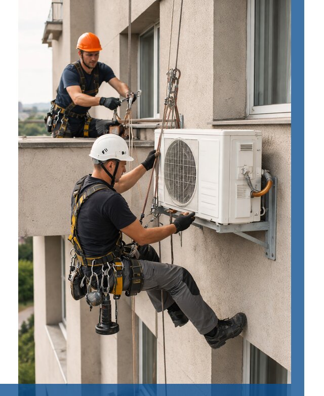 Монтаж внешнего блока кондиционера в Павловском Посаде от 6605 р. | ВЫСОТНИК-Пвл