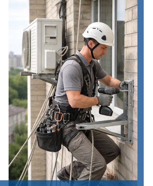 Установка кронштейнов кондиционера в Павловском Посаде от 3557 р. | ВЫСОТНИК-Пвл