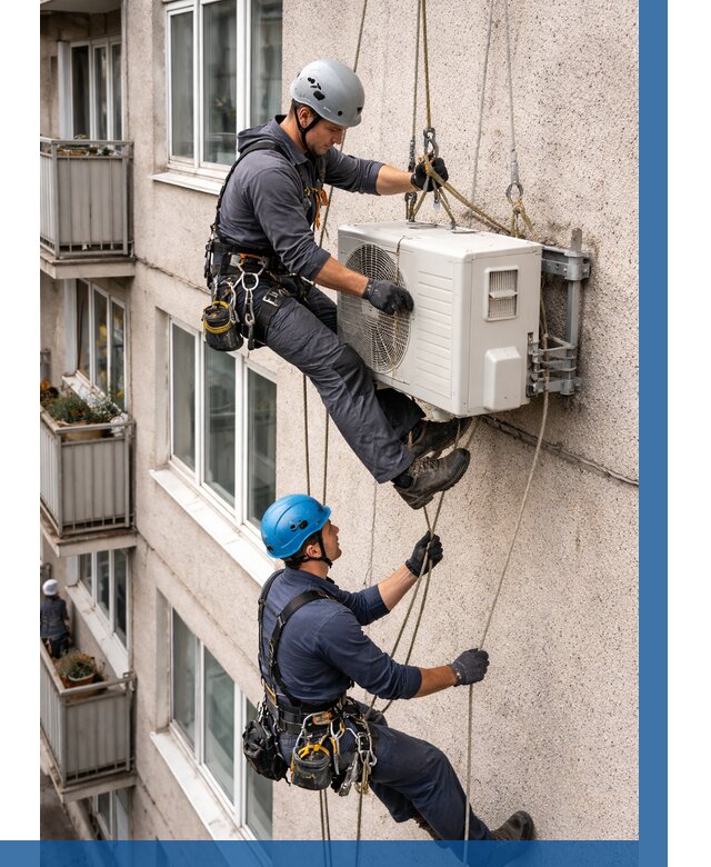 Перенос внешнего блока кондиционера в Павловском Посаде от 9146 р.| ВЫСОТНИК-Пвл