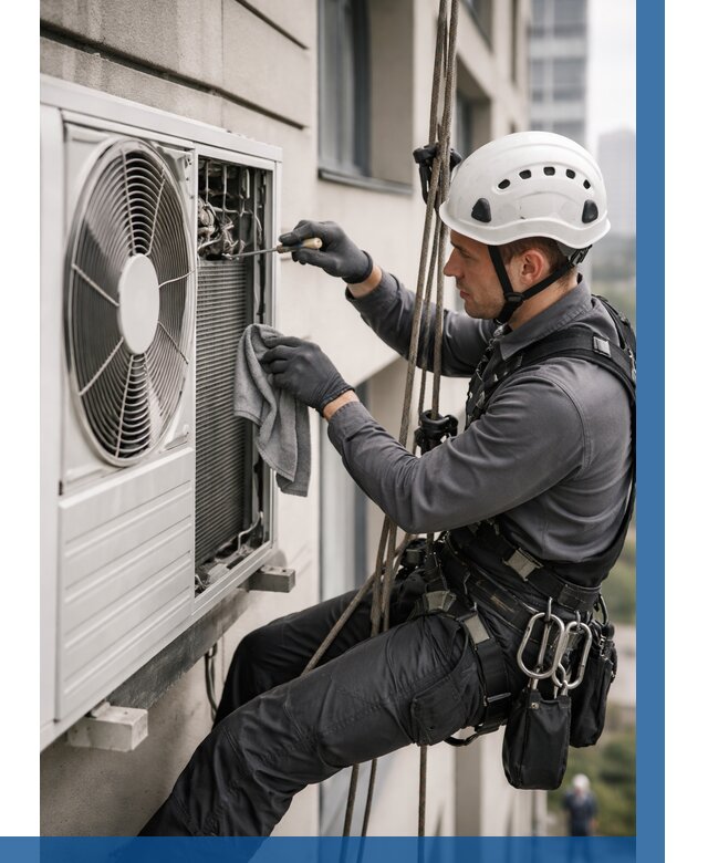 Обслуживание внешнего блока кондиционера в Павловском Посаде от 2744 р.ВЫСОТНИК-Пвл