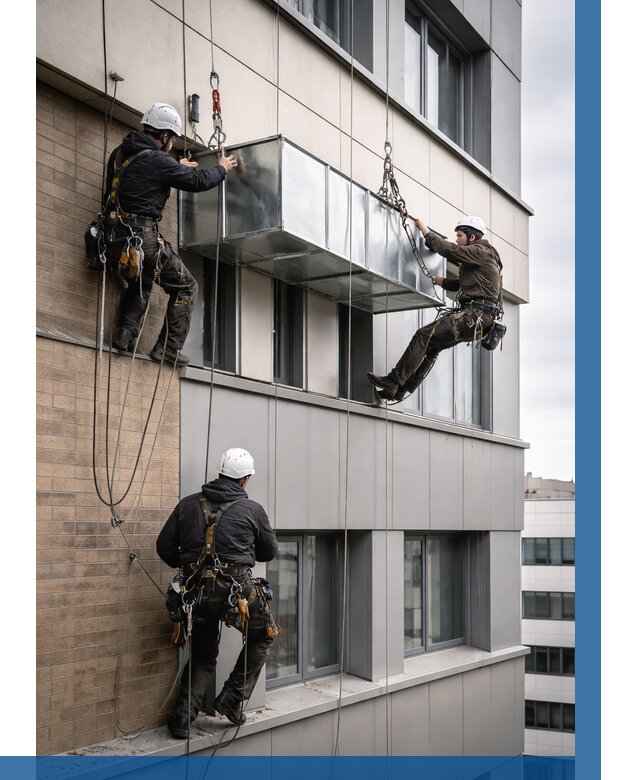 Монтаж воздуховодов на фасаде в Павловском Посаде от 1524 р. | ВЫСОТНИК-Пвл