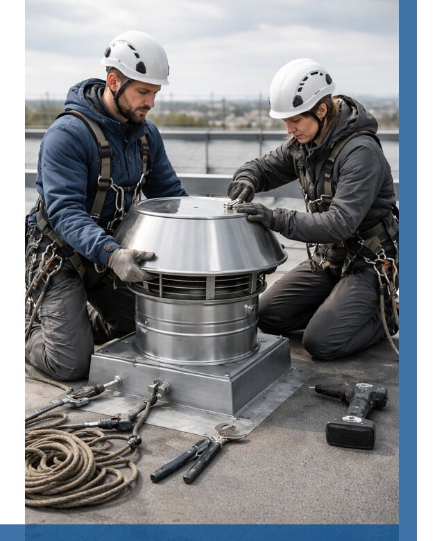 Установка дефлекторов на кровле в Павловском Посаде от 4573 р. | ВЫСОТНИК-Пвл