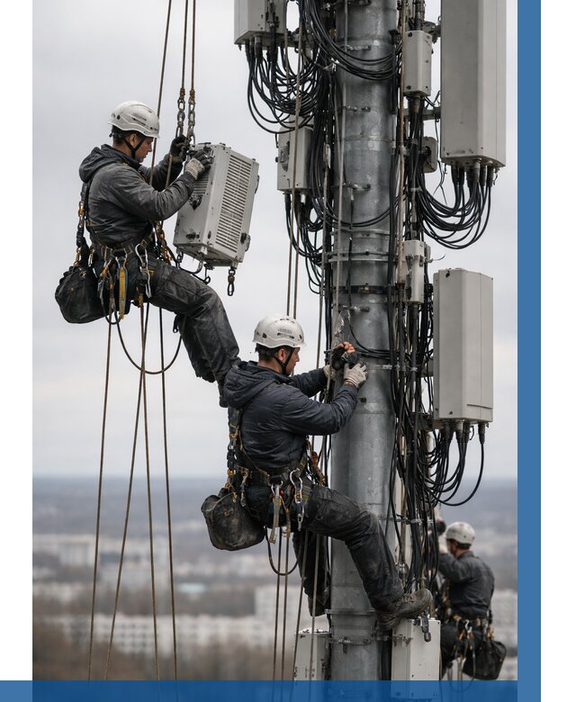 Монтаж оборудования связи на мачте в Павловском Посаде от 7622 р. | ВЫСОТНИК-Пвл