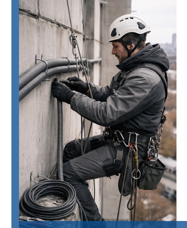 Профессиональный монтаж гофры для кабеля в Павловском Посаде с гарантией