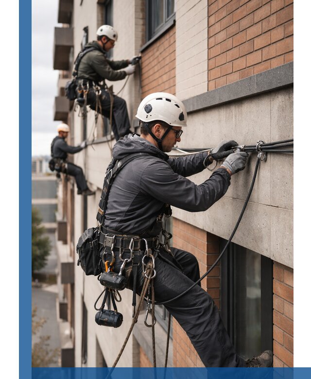 Крепление кабеля на фасаде монтаж и крепеж в Павловском Посаде