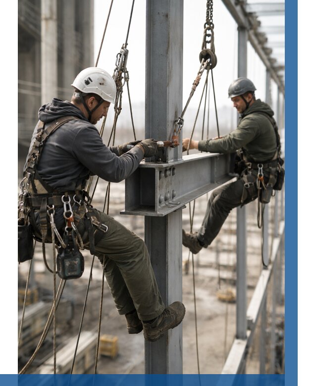 Монтаж металлоконструкций на высоте в Павловском Посаде от 3557 р. | ВЫСОТНИК-Пвл