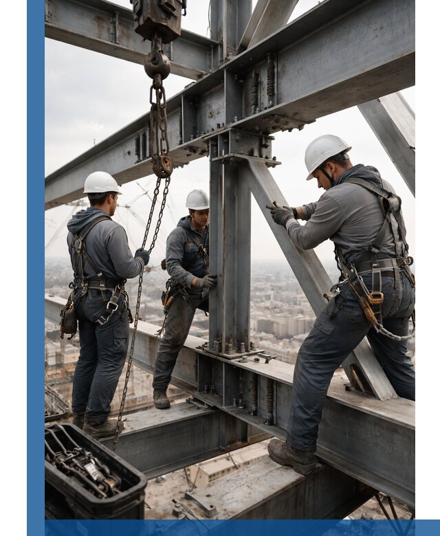 Профессиональный монтаж металлоконструкций на высоте в Павловском Посаде