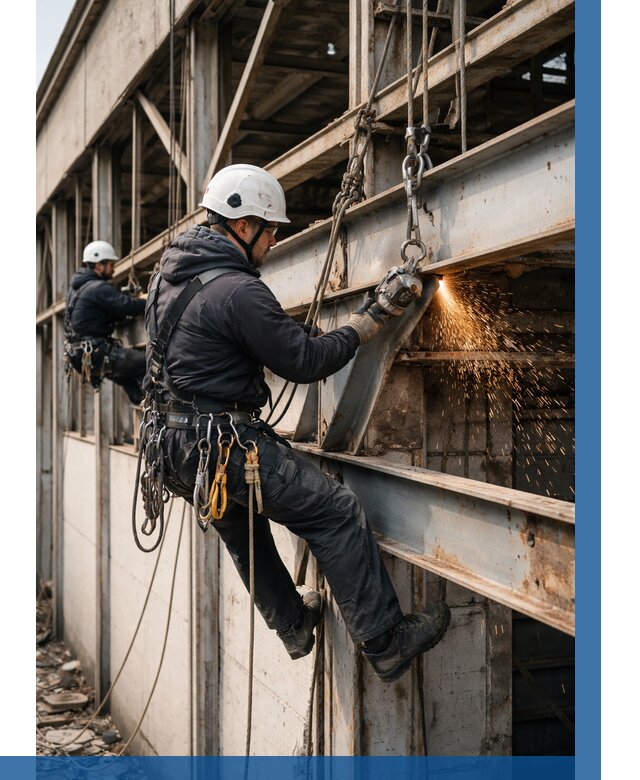 Демонтаж металлоконструкций на высоте в Павловском Посаде от 6605р. |ВЫСОТНИК-Пвл