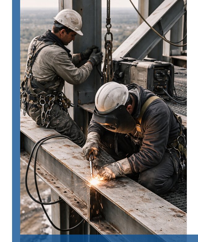 Высотные сварочные работы в Павловском Посаде для промышленных объектов