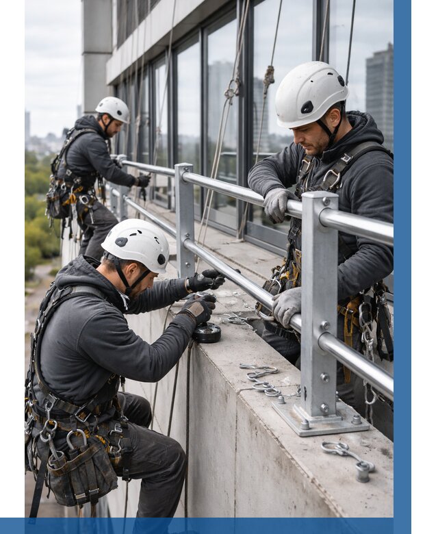 Монтаж ограждений на высоте в Павловском Посаде, от 1219 р. | ВЫСОТНИК-Пвл